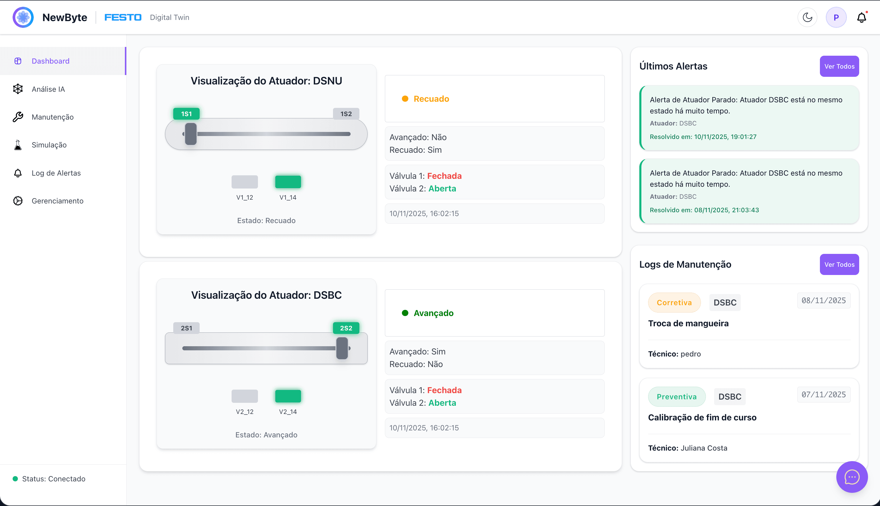 Screenshot do Festo Digital Twin